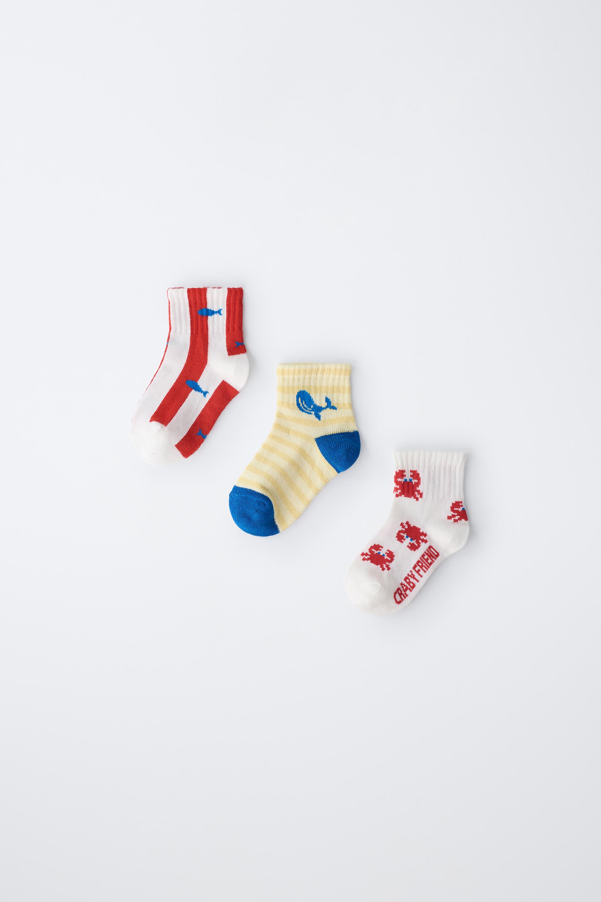THREE-PACK OF PRINTED SHORT SEA SOCKS